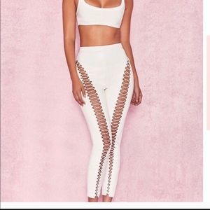 White leather pants!